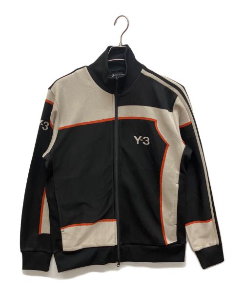 Y-3（ワイスリー）Y-3 (ワイスリー) JAQUARD TRACK JACKET ブラック×ベージュ サイズ:Mの古着・服飾アイテム