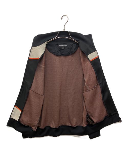 Y-3（ワイスリー）Y-3 (ワイスリー) JAQUARD TRACK JACKET ブラック×ベージュ サイズ:Mの古着・服飾アイテム