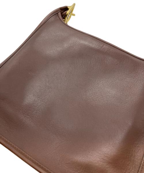 COACH（コーチ）COACH (コーチ) レザーショルダーバッグ ブラウンの古着・服飾アイテム