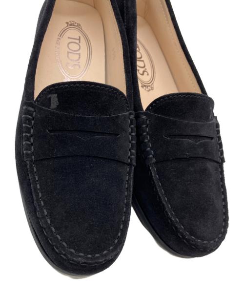 TOD'S（トッズ）TOD'S (トッズ) ラバーぺブル ゴンミーニ　スウェードドライビングシューズ ブラック サイズ:35 1/2の古着・服飾アイテム