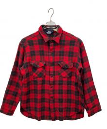 WOOLRICH（ウールリッチ）の古着「80’sバッファローチェックネルシャツ」｜レッド