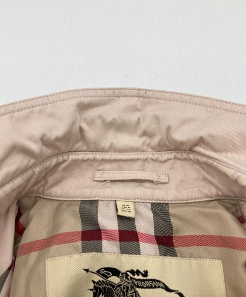 BURBERRY（バーバリー）BURBERRY (バーバリー) ステンカラーコート ピンク サイズ:UK10の古着・服飾アイテム