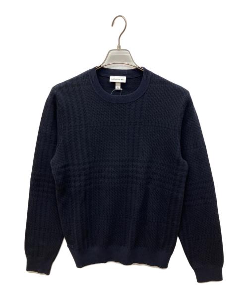LACOSTE（ラコステ）LACOSTE (ラコステ) カシミヤブレンドクルーネックニット ネイビー サイズ:XS 未使用品の古着・服飾アイテム