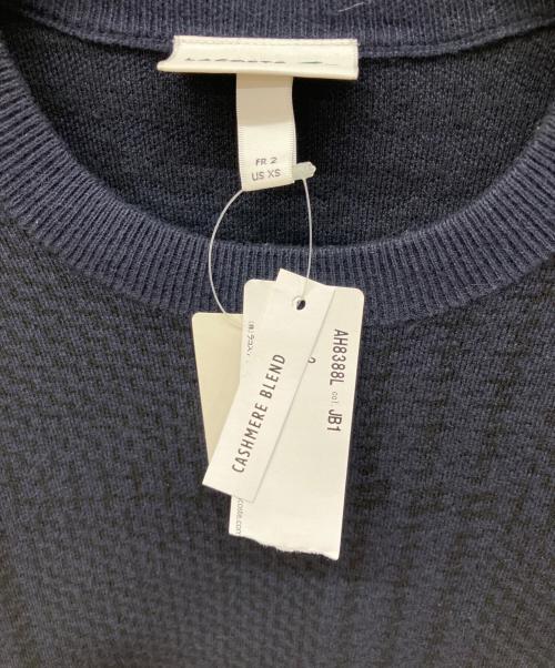 LACOSTE（ラコステ）LACOSTE (ラコステ) カシミヤブレンドクルーネックニット ネイビー サイズ:XS 未使用品の古着・服飾アイテム