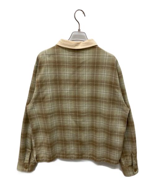 stussy（ステューシー）stussy (ステューシー) FRANK PLAID ZIP SHIRT ブラウン サイズ:Sの古着・服飾アイテム