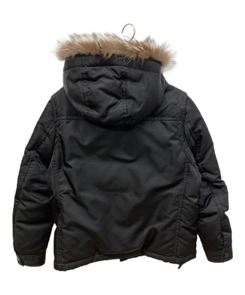 BLACK LABEL CRESTBRIDGE（ブラックレーベル クレストブリッジ）BLACK LABEL CRESTBRIDGE (ブラックレーベル クレストブリッジ) フォックスファーダウンジャケット ブラック サイズ:LLの古着・服飾アイテム