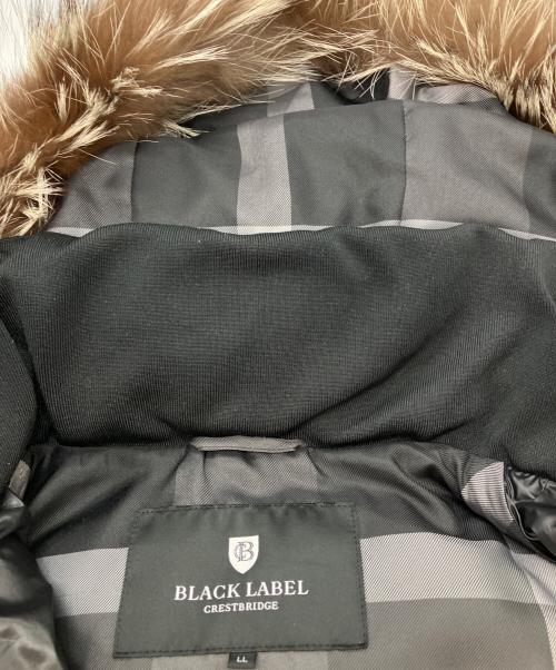 BLACK LABEL CRESTBRIDGE（ブラックレーベル クレストブリッジ）BLACK LABEL CRESTBRIDGE (ブラックレーベル クレストブリッジ) フォックスファーダウンジャケット ブラック サイズ:LLの古着・服飾アイテム