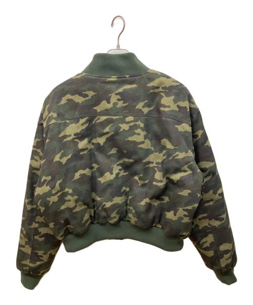 Deaile（ディアイル）DEAILE (ディアイル) camo bomber jacket グリーン サイズ:Lの古着・服飾アイテム