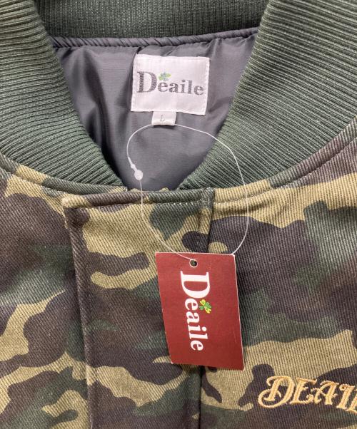 Deaile（ディアイル）DEAILE (ディアイル) camo bomber jacket グリーン サイズ:Lの古着・服飾アイテム