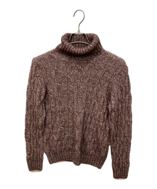 GRAN SASSO（グランサッソ）GRAN SASSO (グランサッソ) ケーブルタートルネックニット レッド サイズ:44の古着・服飾アイテム