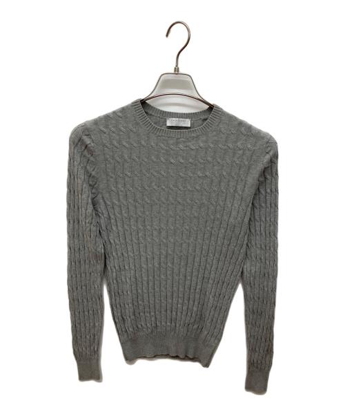 GRAN SASSO（グランサッソ）GRAN SASSO (グランサッソ) コットンケーブルニット グレー サイズ:44の古着・服飾アイテム