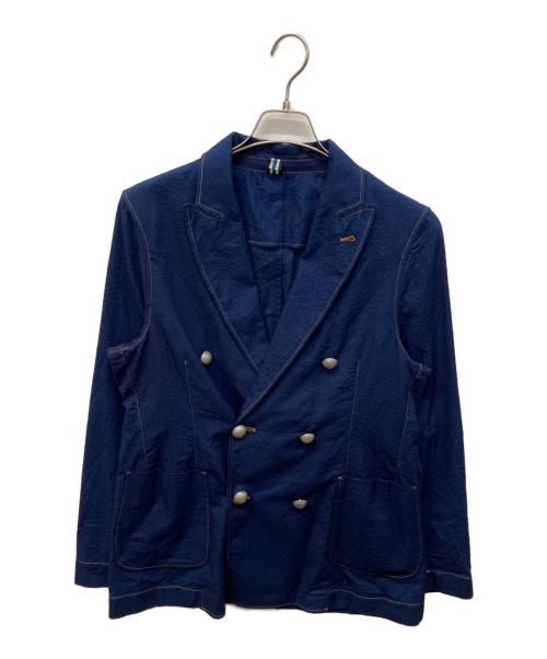 Bagutta（バグッタ）BAGUTTA (バグッタ) ダブルブレストジャケット ブルー サイズ:44の古着・服飾アイテム