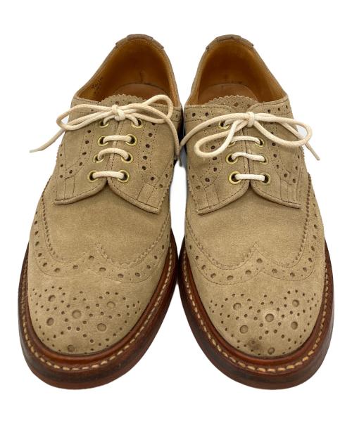 Tricker's（トリッカーズ）Tricker's (トリッカーズ) スウェードウィングチップシューズ ベージュ サイズ:7 1/2の古着・服飾アイテム