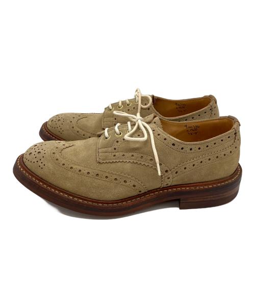 Tricker's（トリッカーズ）Tricker's (トリッカーズ) スウェードウィングチップシューズ ベージュ サイズ:7 1/2の古着・服飾アイテム