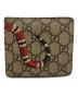 GUCCI (グッチ) スネーク プリント キャンバス コインウォレット　2つ折り財部：10000円