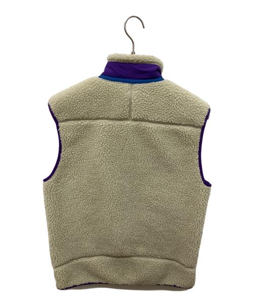 Patagonia（パタゴニア）Patagonia (パタゴニア) クラシック・レトロX・ベスト ベージュ×パープル サイズ:Mの古着・服飾アイテム