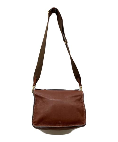 ANYA HINDMARCH（アニヤ・ハインドマーチ）ANYA HINDMARCH (アニヤ・ハインドマーチ) MULTI POCKET SATCHEL　マルチ・ポケット・サッチェル ブラウンの古着・服飾アイテム