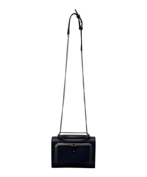 ANYA HINDMARCH（アニヤ・ハインドマーチ）ANYA HINDMARCH (アニヤ・ハインドマーチ) Small Postbox Bag ネイビーの古着・服飾アイテム
