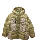WILD THINGS×BALワイルドシングス×バル）の古着「MULTI POCKET DOWN JACKET　コラボ マルチポケットﾀﾞｳﾝｼﾞｬｹｯﾄ」｜ベージュ