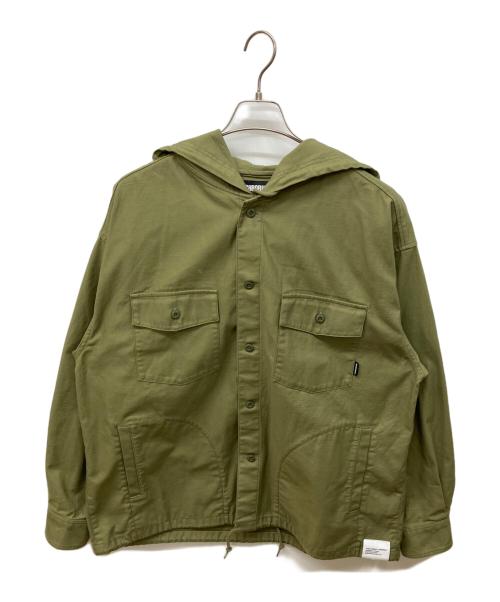 NEIGHBORHOOD（ネイバーフッド）NEIGHBORHOOD (ネイバーフッド) HOODED SHIRT LS カーキ サイズ:Mの古着・服飾アイテム