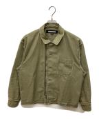 NEIGHBORHOODネイバーフッド）の古着「Untrimmed Zip Shirt」｜カーキ