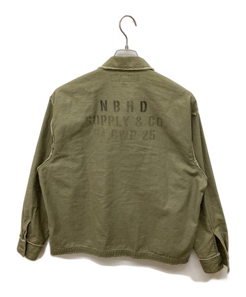 NEIGHBORHOOD（ネイバーフッド）NEIGHBORHOOD (ネイバーフッド) Untrimmed Zip Shirt カーキ サイズ:Mの古着・服飾アイテム