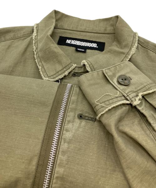 NEIGHBORHOOD（ネイバーフッド）NEIGHBORHOOD (ネイバーフッド) Untrimmed Zip Shirt カーキ サイズ:Mの古着・服飾アイテム