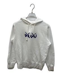 sacai×KAWS（サカイ×カウズ）の古着「Flock Print Hooide」｜ホワイト
