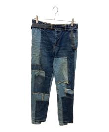 sacai（サカイ）の古着「Patch Work Denim Pants」｜インディゴ