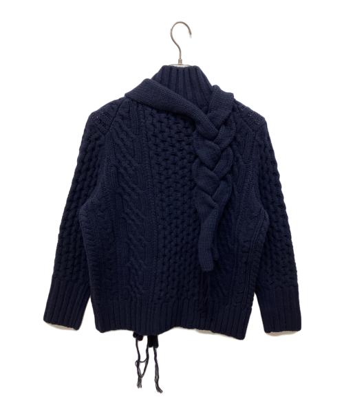 sacai（サカイ）sacai (サカイ) ローゲージモックネックニット ネイビー サイズ:1の古着・服飾アイテム
