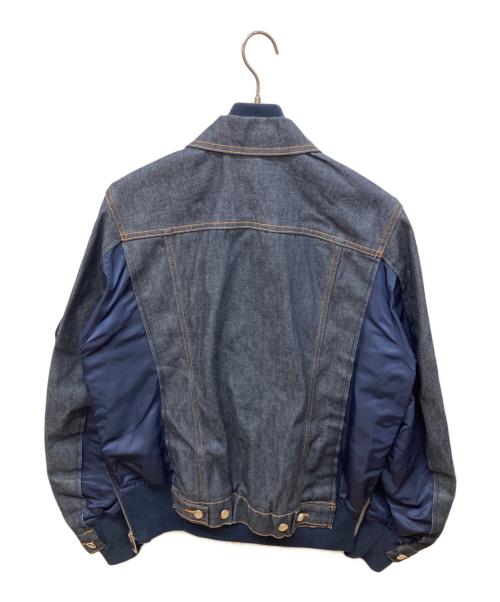 A.P.C.（アーペーセー）A.P.C. (アーペーセー) sacai (サカイ) MA-1ドッキングデニムジャケット インディゴ サイズ:XSの古着・服飾アイテム