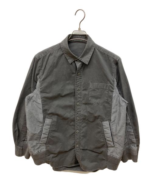 sacai（サカイ）sacai (サカイ) Garment Dye Rip Stop Twill Shirt グレー サイズ:1の古着・服飾アイテム