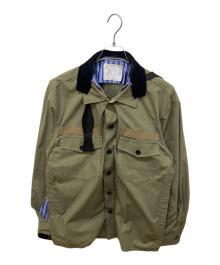sacai（サカイ）の古着「FABRIC COMBO SHRTS」｜インディゴ