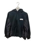 NIKE×sacaiナイキ×サカイ）の古着「コラボプルオーバーパーカー」｜ブラック