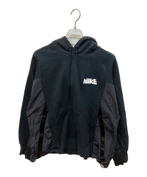NIKE（ナイキ）NIKE (ナイキ) sacai (サカイ) コラボプルオーバーパーカー ブラック サイズ:Lの古着・服飾アイテム