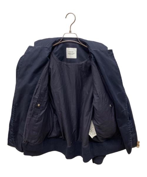 sacai（サカイ）sacai (サカイ) UNDERCOVER (アンダーカバー) コラボMA-1ジャケット ネイビー サイズ:1の古着・服飾アイテム