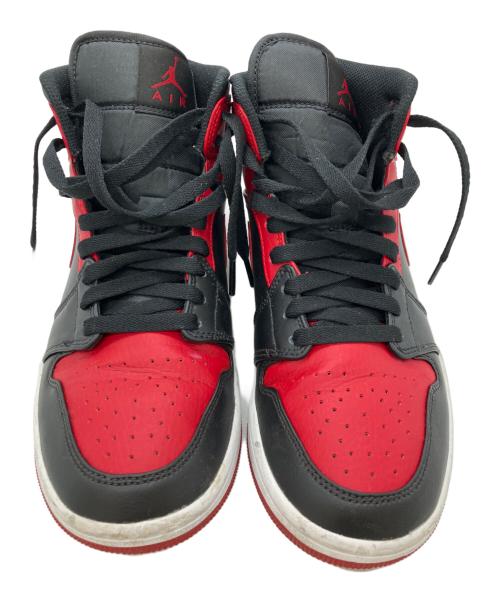 NIKE（ナイキ）NIKE (ナイキ) AIR JORDAN1 MID レッド×ブラック サイズ:26の古着・服飾アイテム