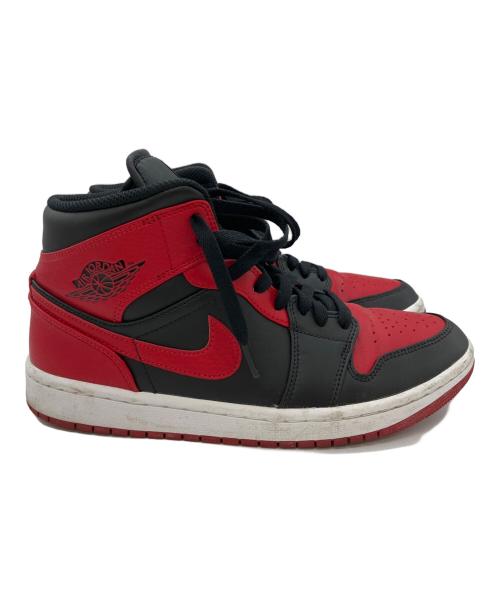 NIKE（ナイキ）NIKE (ナイキ) AIR JORDAN1 MID レッド×ブラック サイズ:26の古着・服飾アイテム