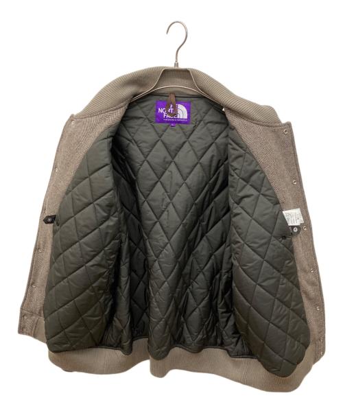 THE NORTHFACE PURPLELABEL（ザ・ノースフェイス パープルレーベル）THE NORTHFACE PURPLELABEL (ザ・ノースフェイス パープルレーベル) Herringbone Tweed Varsity Jacket ブラウン サイズ:Lの古着・服飾アイテム