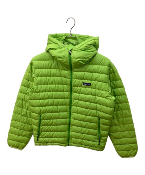 Patagonia（パタゴニア）Patagonia (パタゴニア) ダウン・セーター・フルジップ・フーディ グリーン サイズ:Sの古着・服飾アイテム