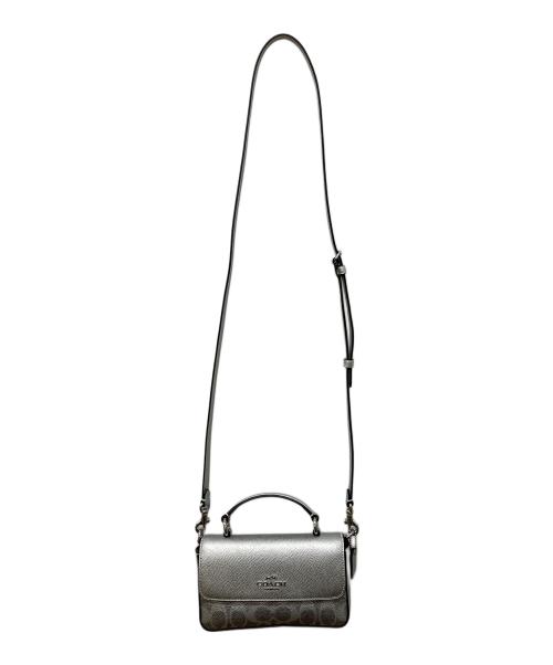 COACH（コーチ）COACH (コーチ) ミニ ジョージー ショルダーバッグ シルバーの古着・服飾アイテム