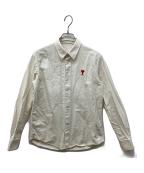 AMI Alexandre Mattiussiアミアレクサンドルマテュッシ）の古着「SMALL HEART LOGO OXFORD SHIRT」｜ホワイト