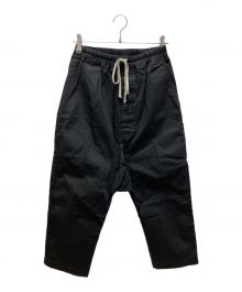 RICK OWENS（リックオウエンス）の古着「24FW DRAWSTRING CROPPED PANT クロップドパンツ」｜ブラック