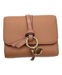 Chloe（クロエ）の古着「ALPHABET SMALL TRI FOLD ミニウォレット」｜ブラウン