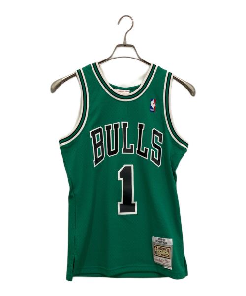 MITCHELL & NESS（ミッチェルアンドネス）MITCHELL & NESS (ミッチェルアンドネス) ゲームシャツ グリーン サイズ:Sの古着・服飾アイテム