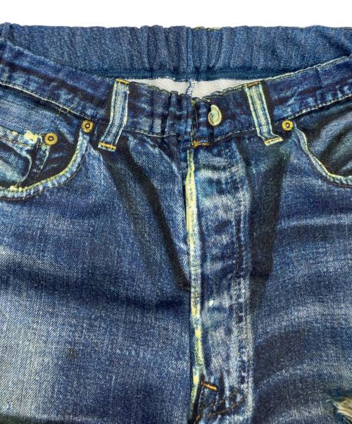 TALKING ABOUT THE ABSTRACTION（トーキング アバウト ジ アブストラクション）TALKING ABOUT THE ABSTRACTION (トーキング アバウト ジ アブストラクション) デニム転写スウェットパンツ ブルー サイズ:Mの古着・服飾アイテム