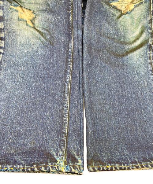 TALKING ABOUT THE ABSTRACTION（トーキング アバウト ジ アブストラクション）TALKING ABOUT THE ABSTRACTION (トーキング アバウト ジ アブストラクション) デニム転写スウェットパンツ ブルー サイズ:Mの古着・服飾アイテム