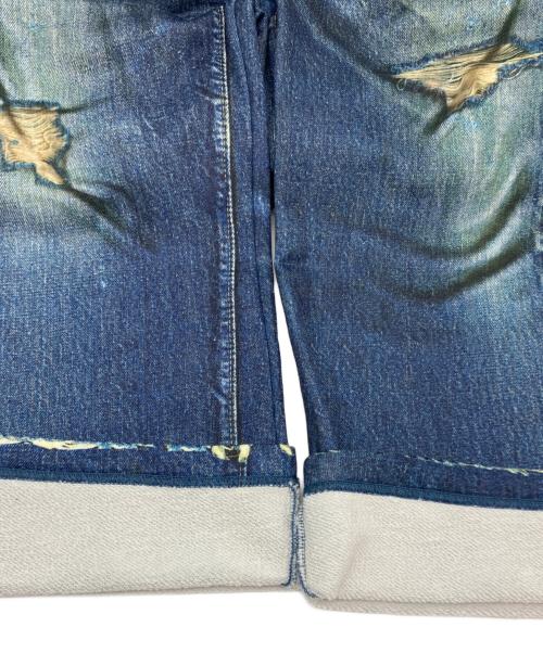 TALKING ABOUT THE ABSTRACTION（トーキング アバウト ジ アブストラクション）TALKING ABOUT THE ABSTRACTION (トーキング アバウト ジ アブストラクション) デニム転写スウェットパンツ ブルー サイズ:Mの古着・服飾アイテム