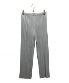 PLEATS PLEASE（プリーツプリーズ）の古着「プリーツパンツ」｜ブルー