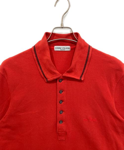 STONE ISLAND（ストーンアイランド）STONE ISLAND (ストーンアイランド) ポロシャツ レッド サイズ:XLの古着・服飾アイテム
